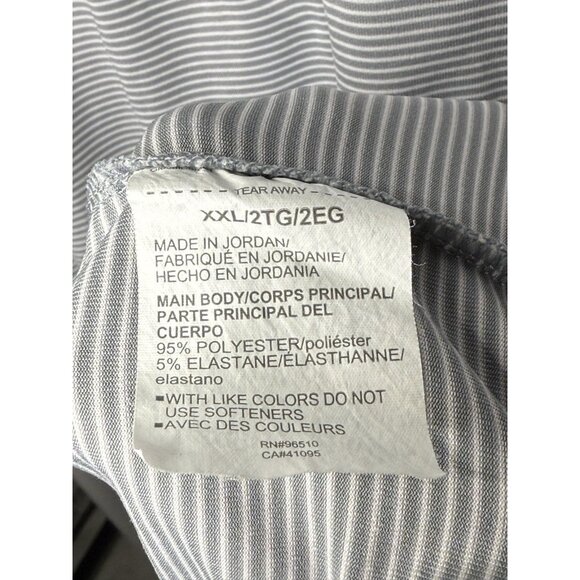 Under Armour HeatGear Polo Shirt Mens 2XL Gray Striped Loose Fit Golf - Picture 8 of 8